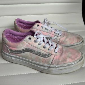 Pink Tie Dye Vans. Girls Size 3